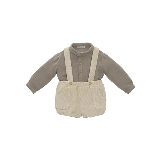 MARTIN ARANDA: shirt & shorts w/ straps