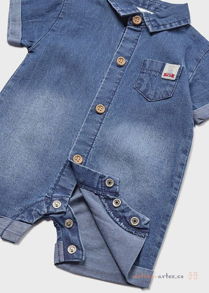 MAYORAL: BOYS DENIM ROMPER