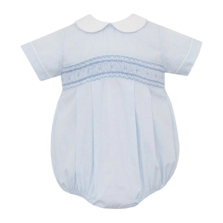 ANAVINI : ERICK - LT BLUE GINGHAM BOY’S BUBBLE