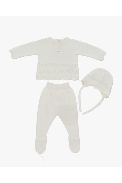 MARTIN ARANDA: 3 PIECE SET WITH BONNET