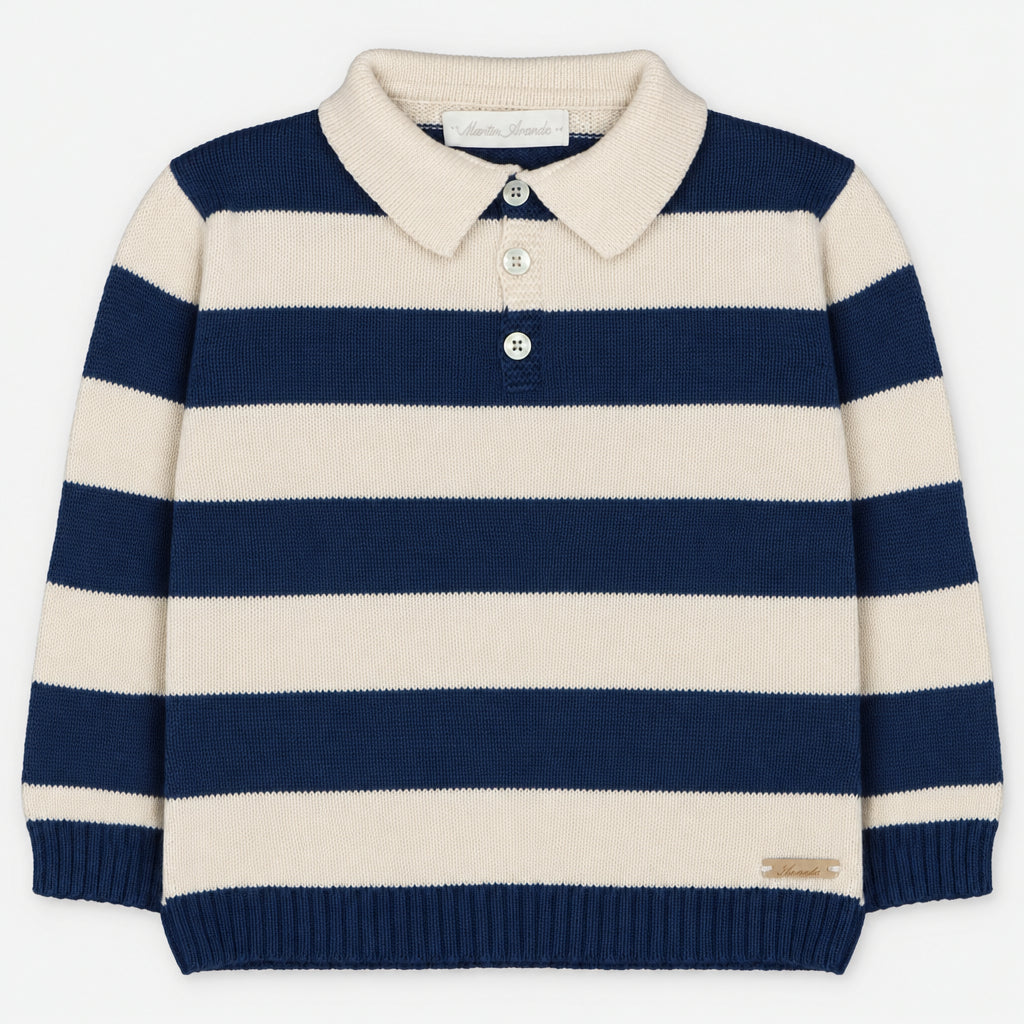 Martin Aranda : Sweater (L/S Polo) in Sweater Knit Cotton