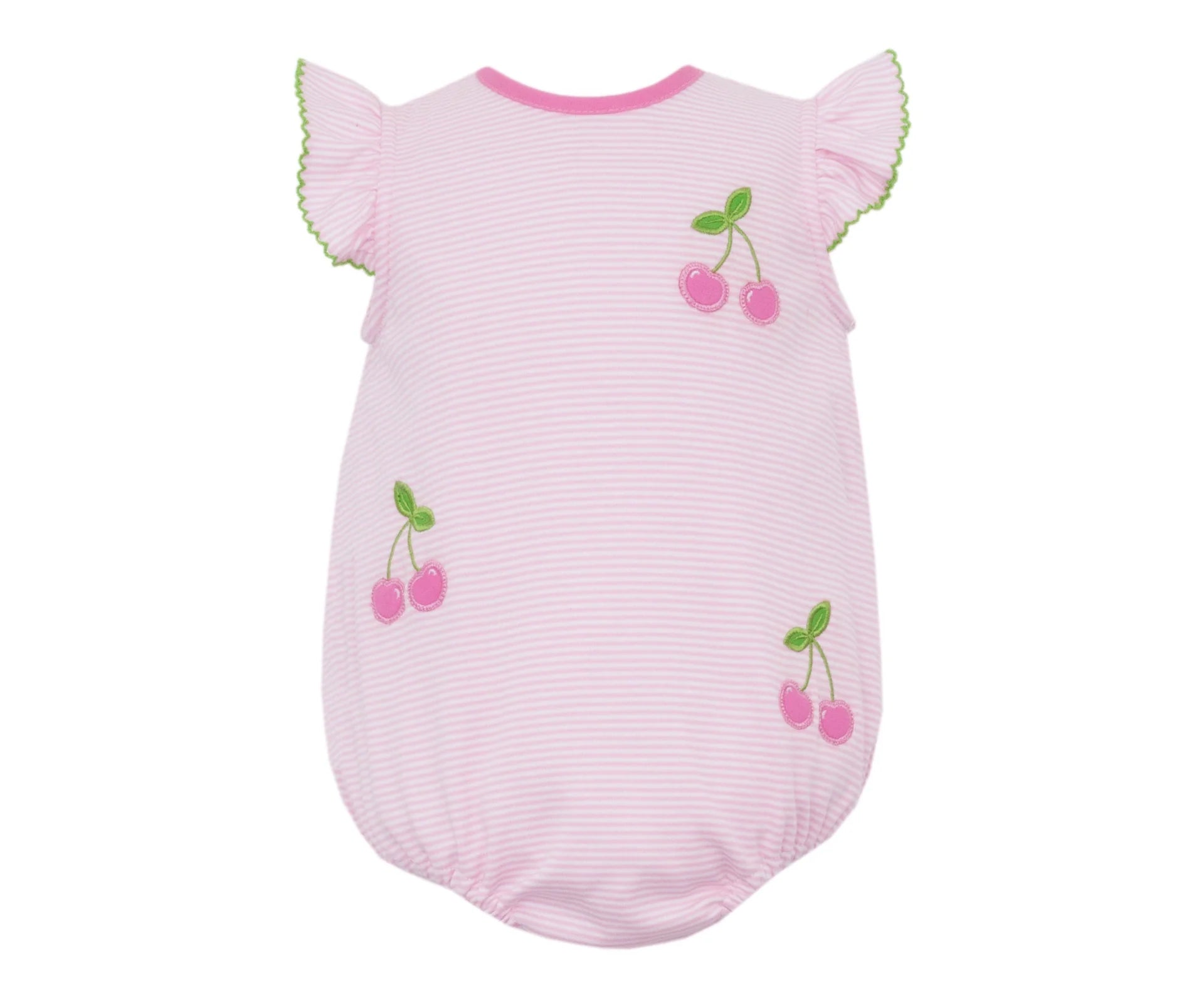 CLAIRE & CHARLIE : Pink Cherry Romper