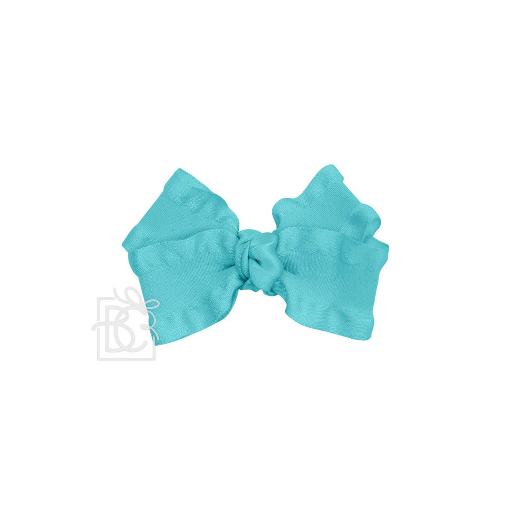BEAUTIFUL CREATIONS: DOUBLE RUFFLE BOW ON CLIP