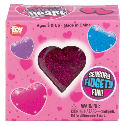 Squeezy Sparkle Sugar Heart 2.5" 12ct - LLB Toys