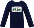 VELANI CLASSICS: TRACTOR- SOLID NAVY BLUE KNIT BOY'S T-SHIRT