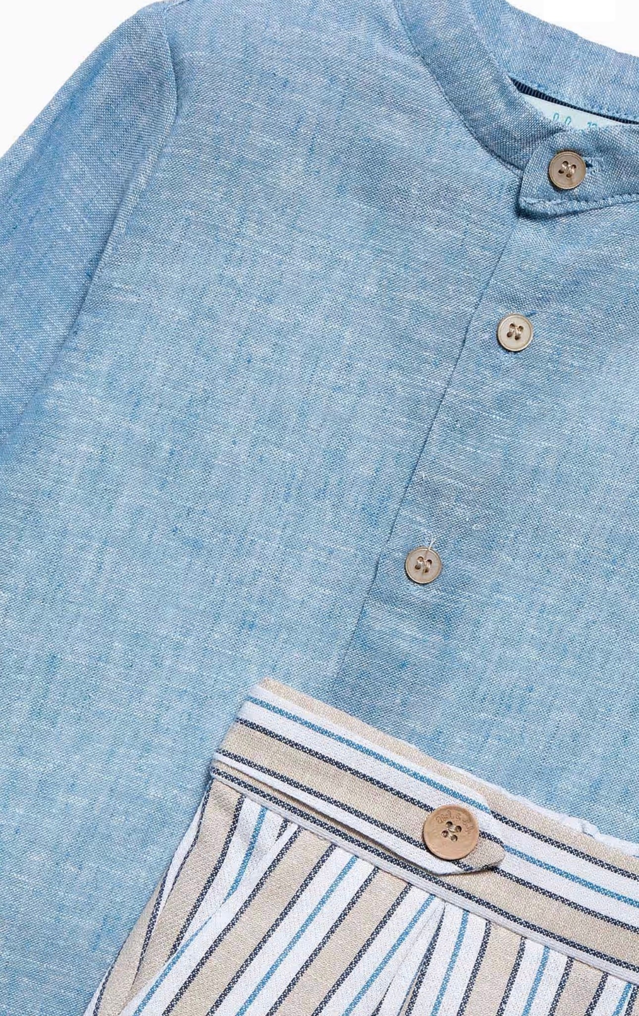 Abel & Lula Boys Pants & Mao Shirt Set