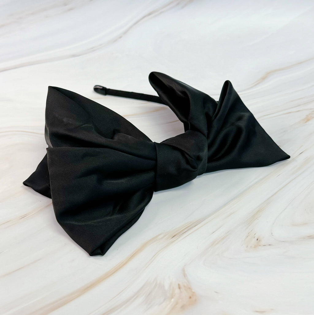 ELLISON+YOUNG: Satin Bow Crown Headband