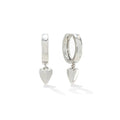 Everly Heart Huggie Drop Hoop Earrings