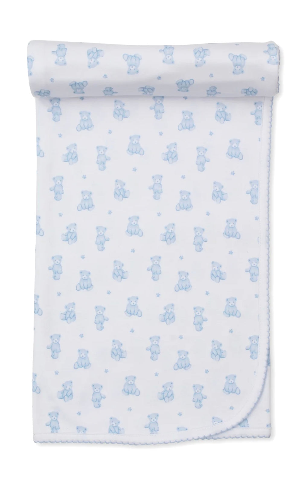 KISSY KISSY: BLUE TEDDY BEAR TIME-BLANKET PRT