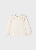 MAYORAL: COLLAR TOP AND KNIT SKIRT SET