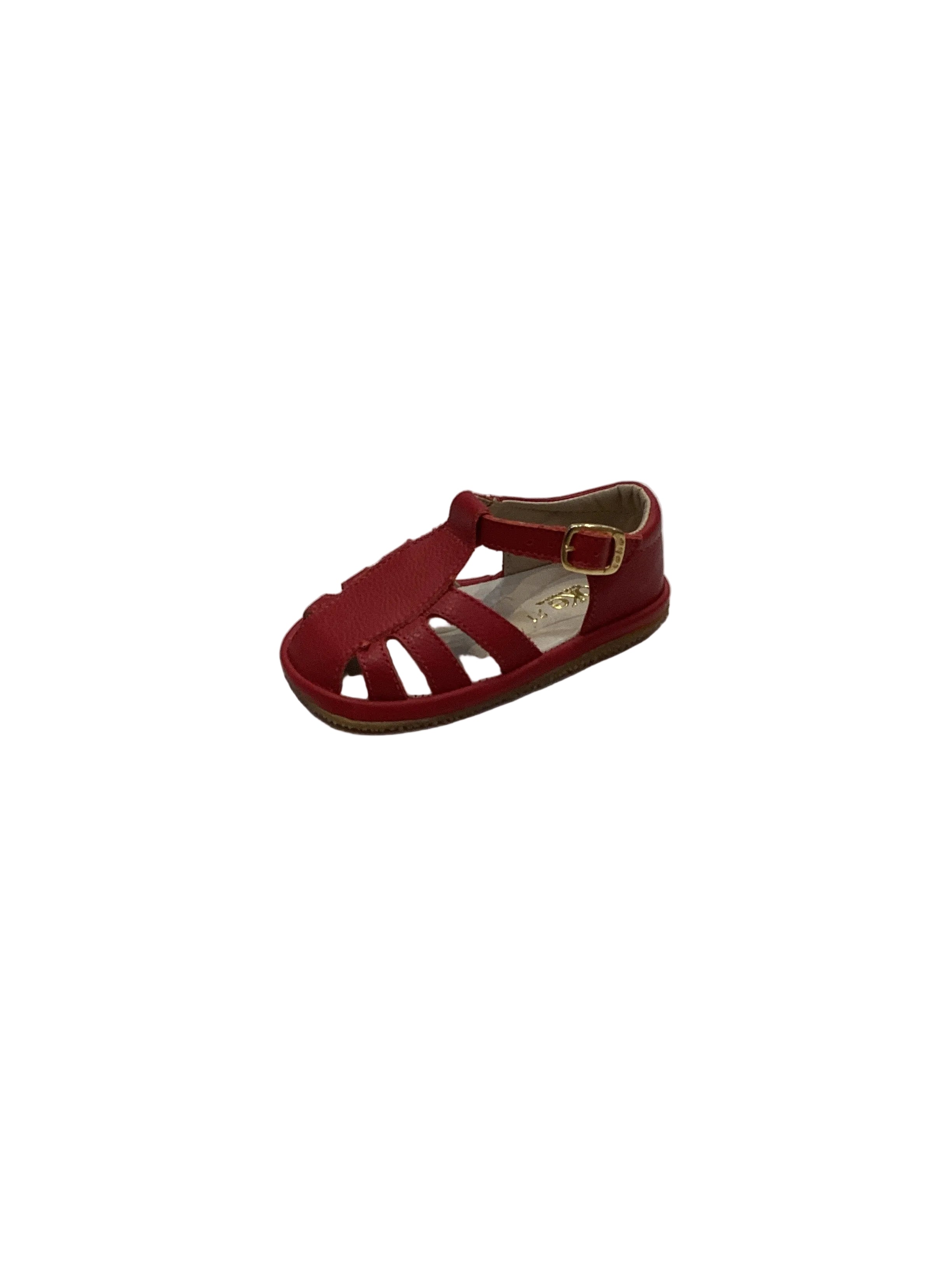 TOKE: RED LEATHER SANDAL