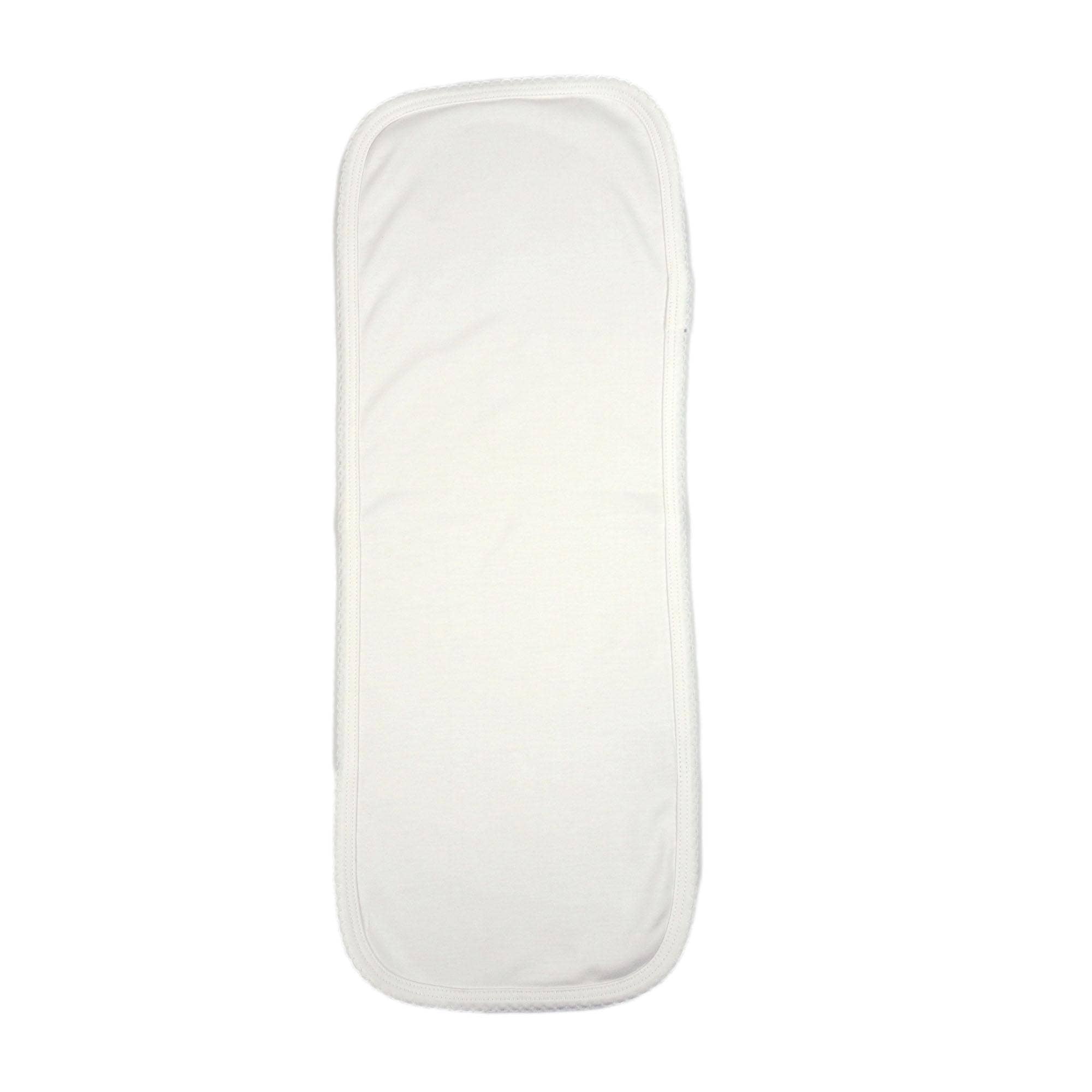 White Pima Burp Cloth