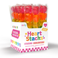 Heart Stacks: Stacking Highlighters (Display of 16 Sticks)
