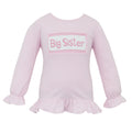 ANAVINI: BIG SISTER PINK KNIT GIRL T-SHIRT
