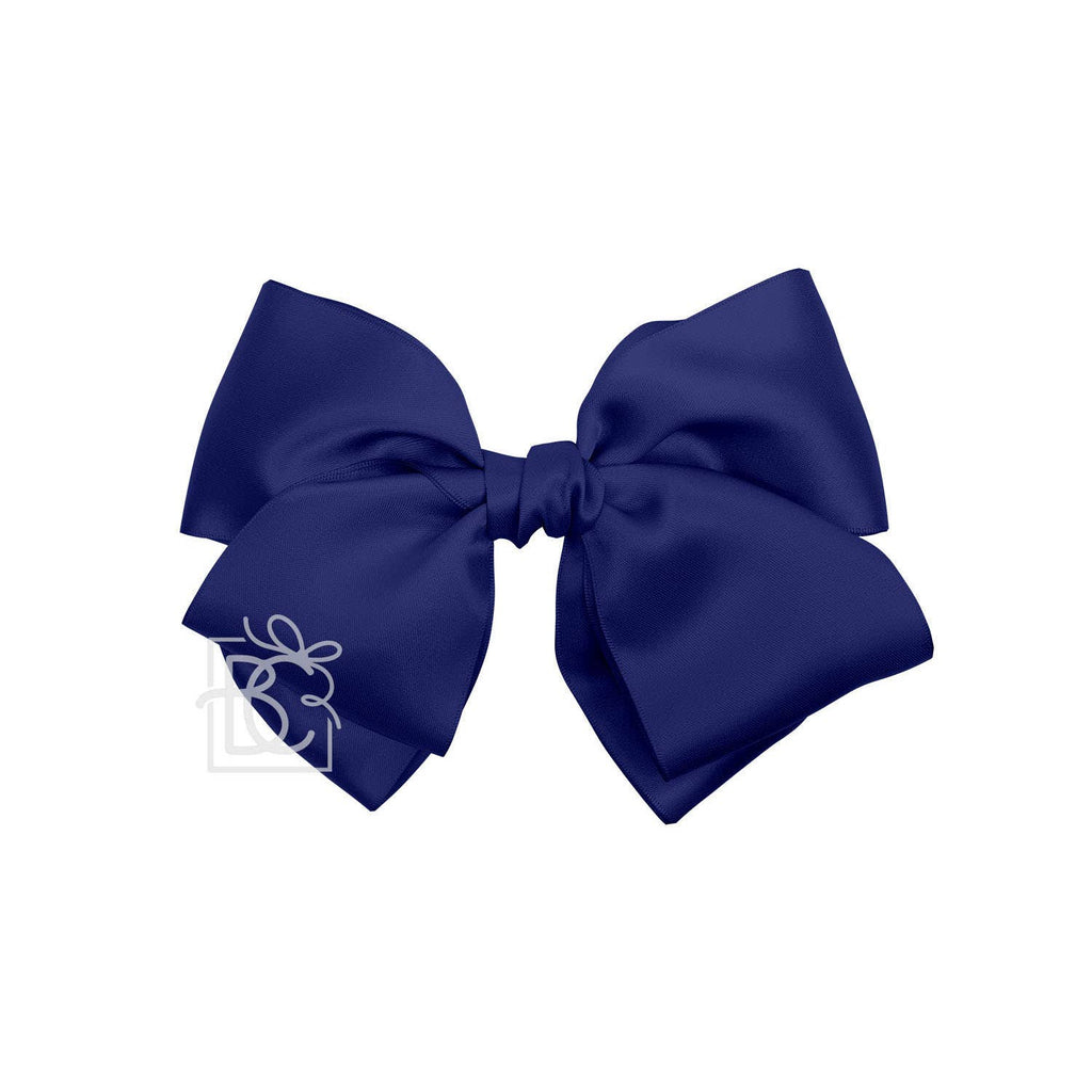 BEAUTIFUL CREATIONS: SATIN EUROPEAN BOW W/RUFFLED KNOT ON CLIP
