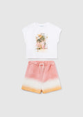 MAYORAL : FUSHIA SHORT SET