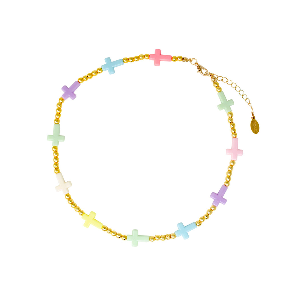 Cross Bead Necklace