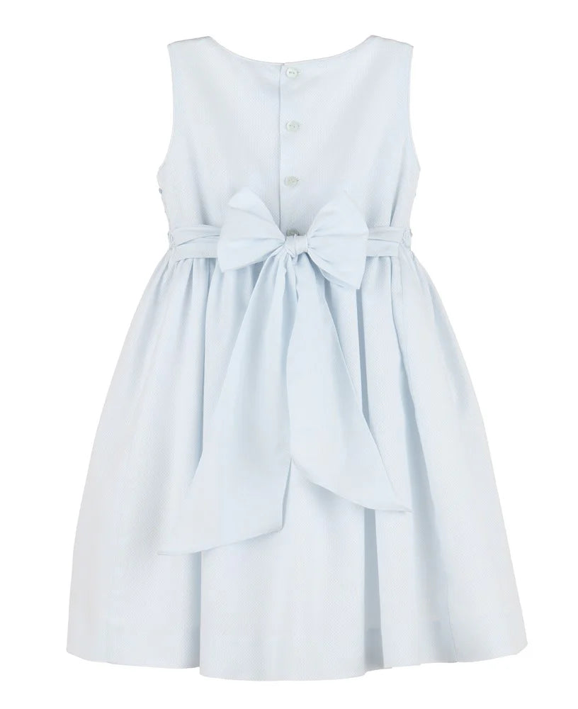 LULI & ME : DUOTONE SMOCKED DRESS BLUE