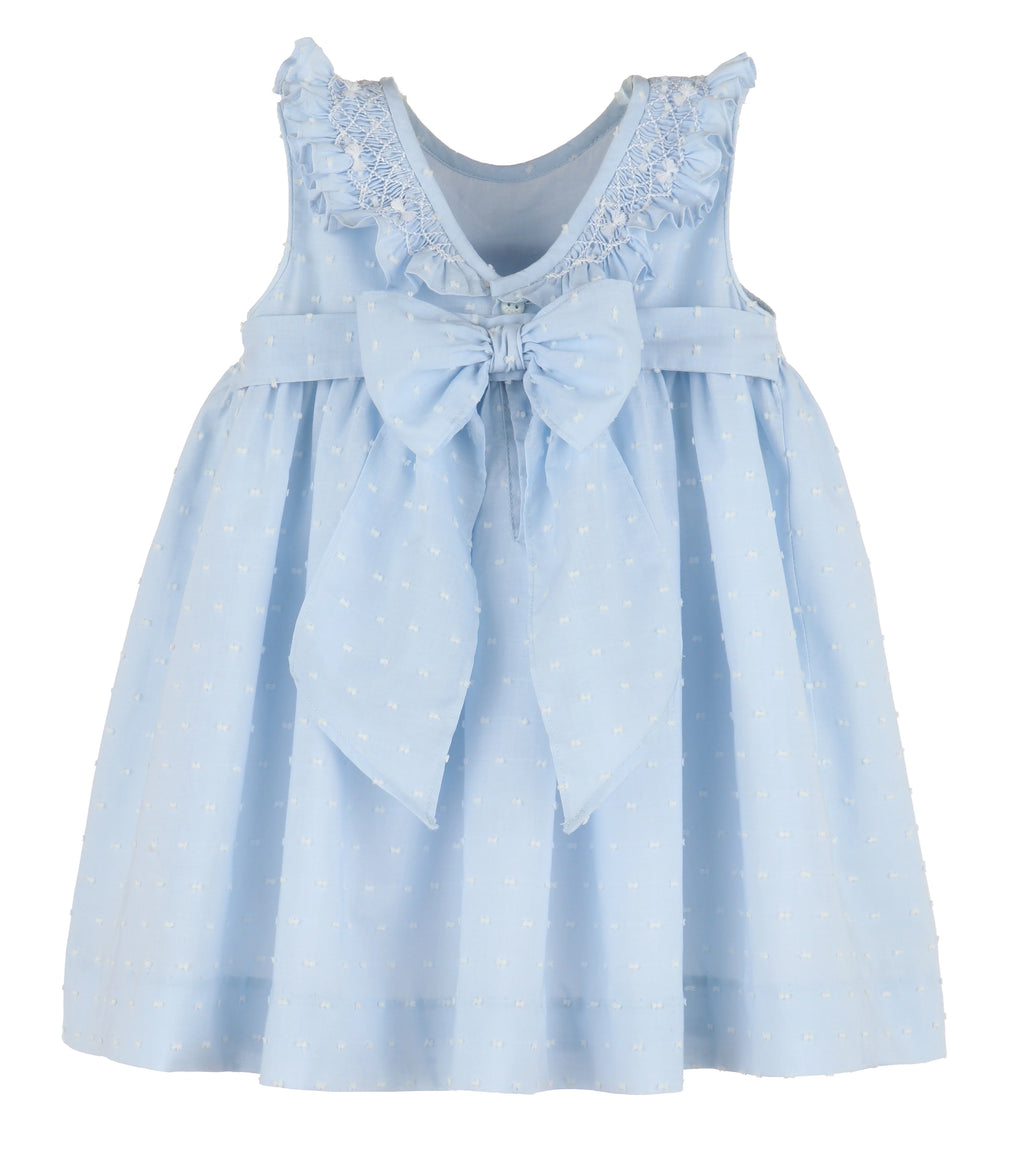 LULI & ME : DOTTED SWISS DRESS BLUE