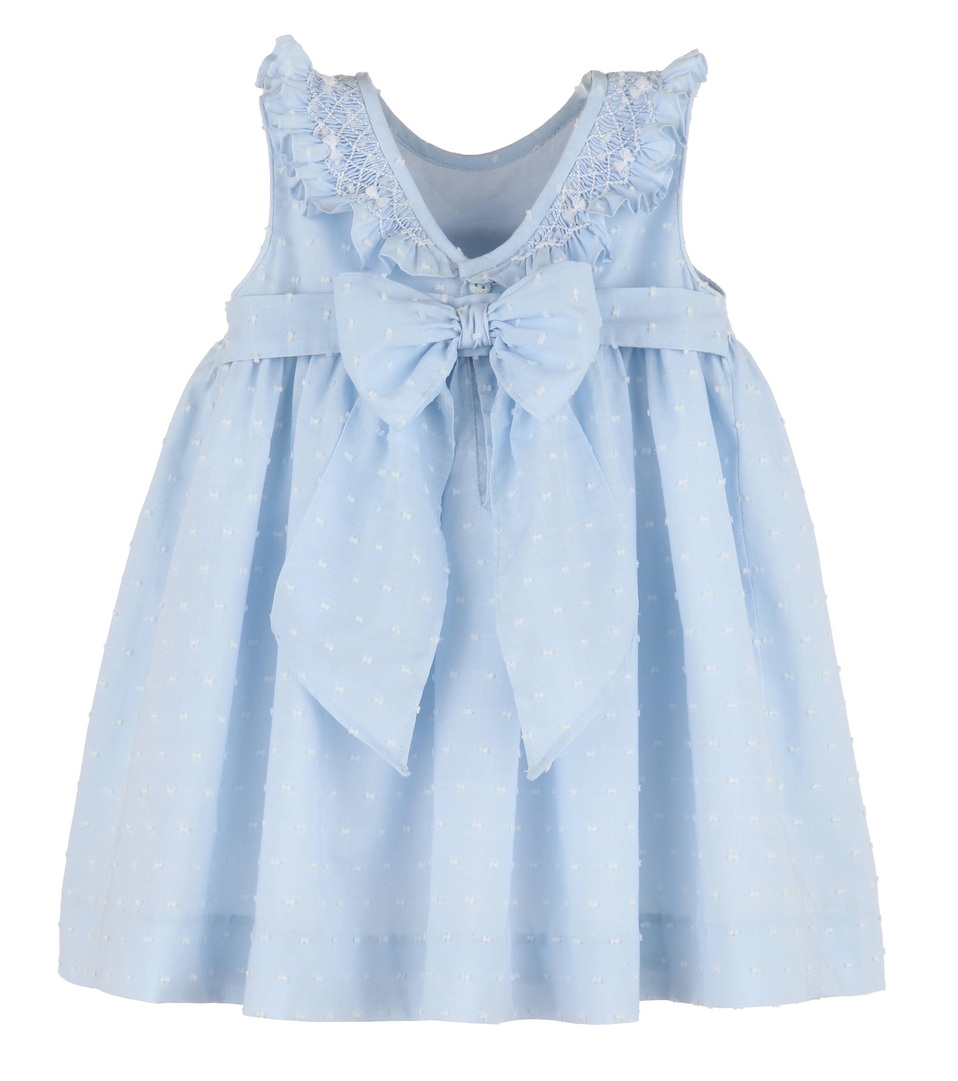 LULI & ME : DOTTED SWISS DRESS BLUE