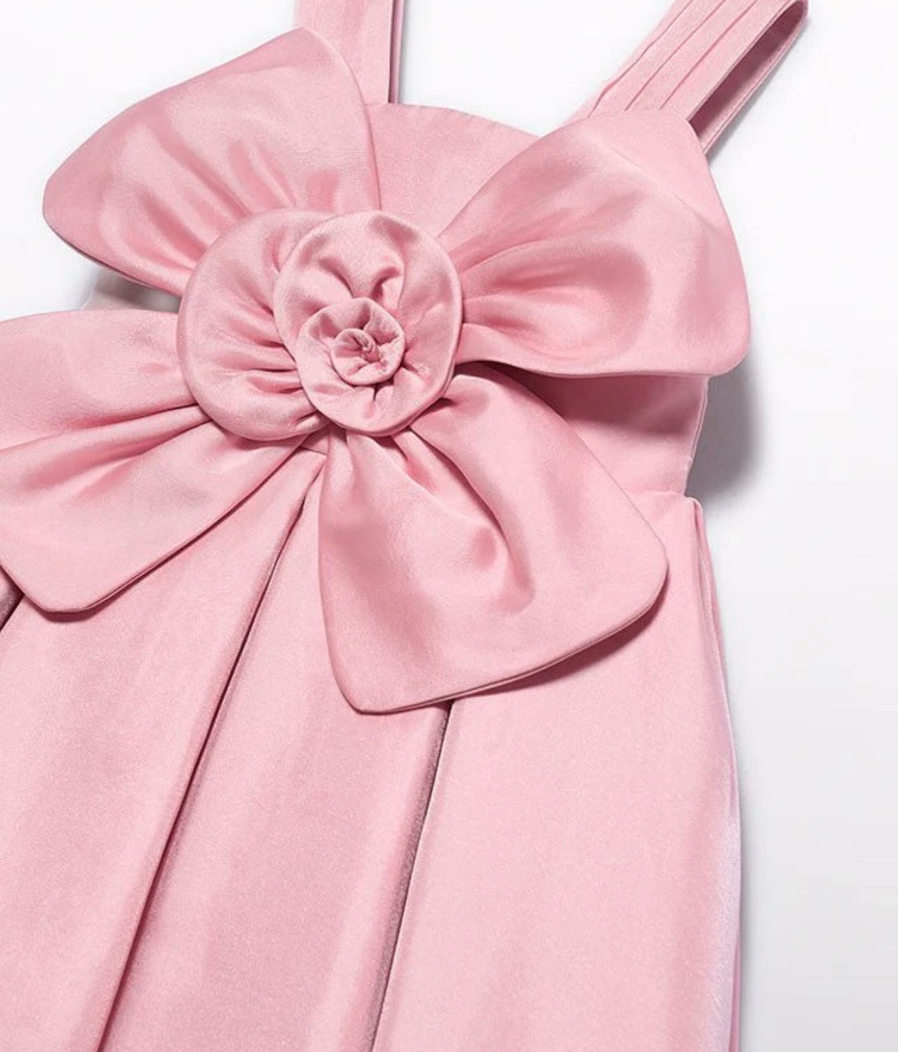 ABEL & LULA : Pink Organza Floral Bow Dress