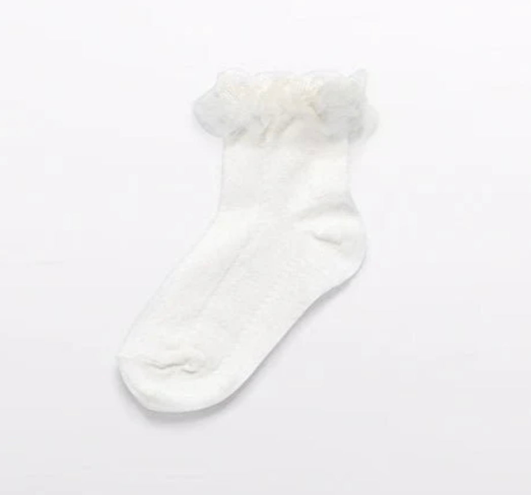 Abel & Lula: Girls Tulle Ruffle Sock