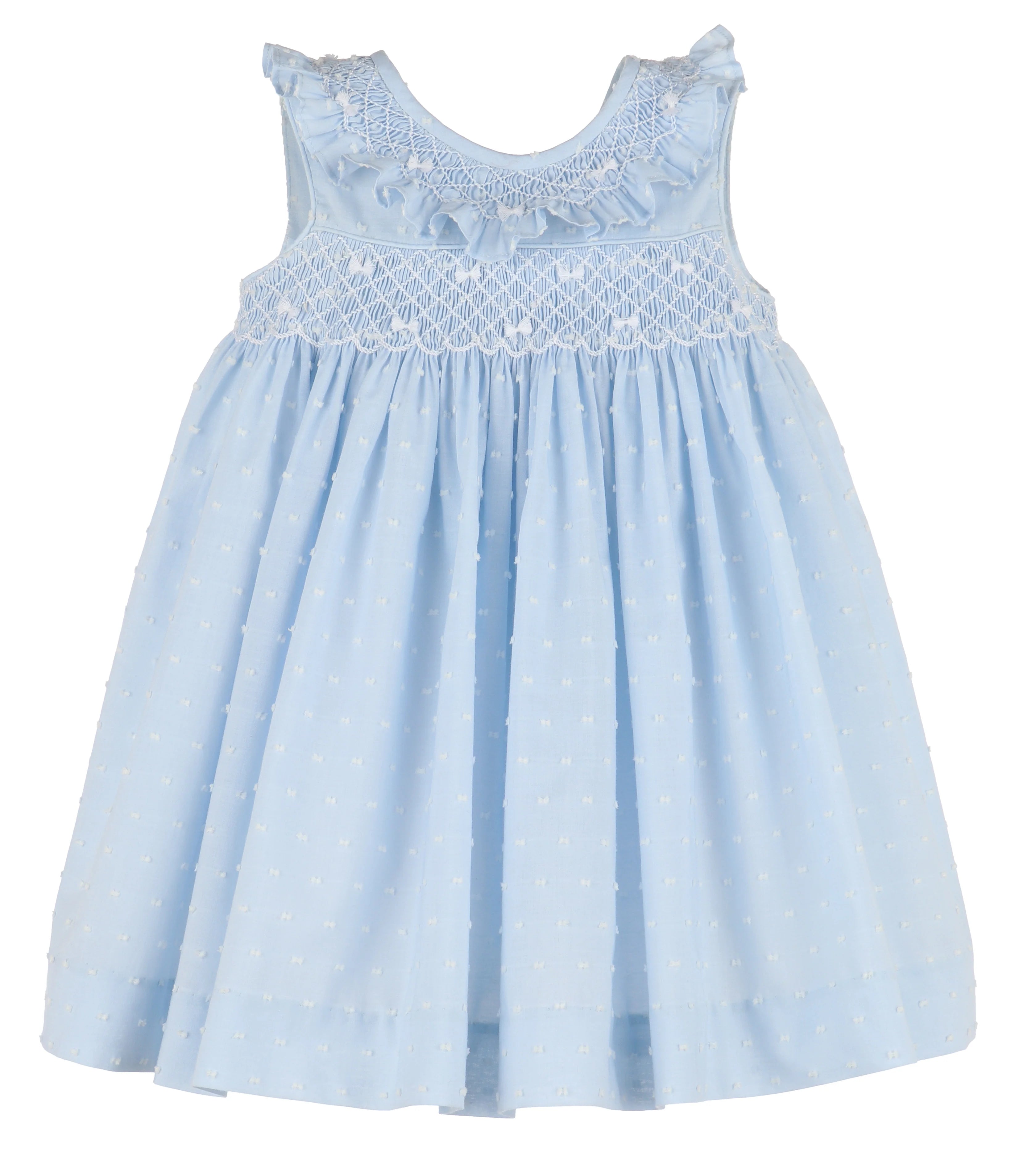 LULI & ME : DOTTED SWISS DRESS BLUE