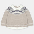 Martin Aranda : Sweater Jacquard w/Shirt Collar attached