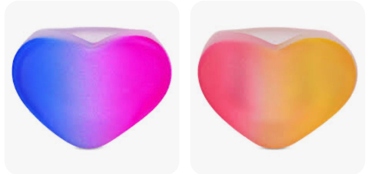 OMBRE Heart Rings- set of 4
