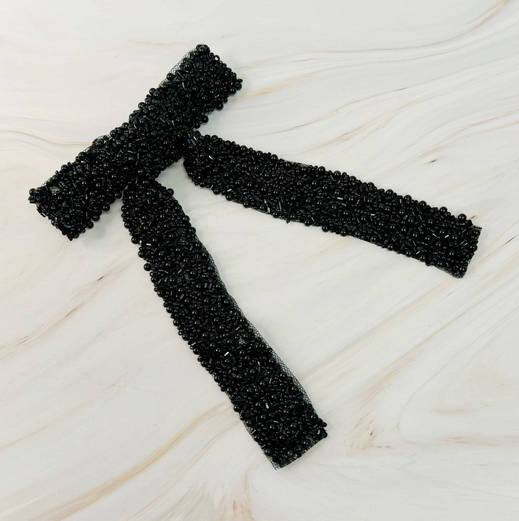 ELLISON & YOUNG : Luxe Beaded Pretty Bow Hair Clip