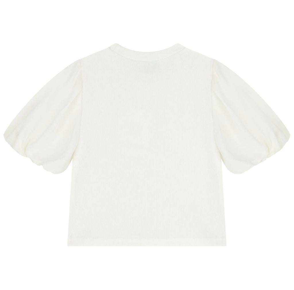 Mayoral: Girl Puff Sleeve Ribbed Top