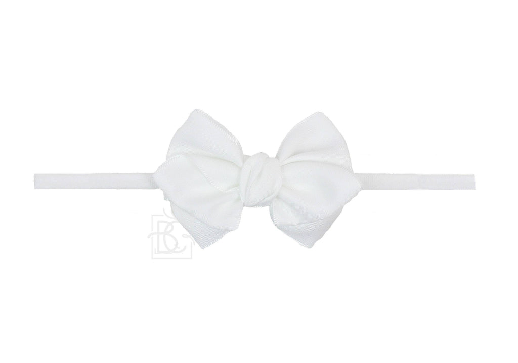 BEAUTIFUL CREATIONS: 1/4" PANTYHOSE HEADBAND W/ MINI EURO BOW