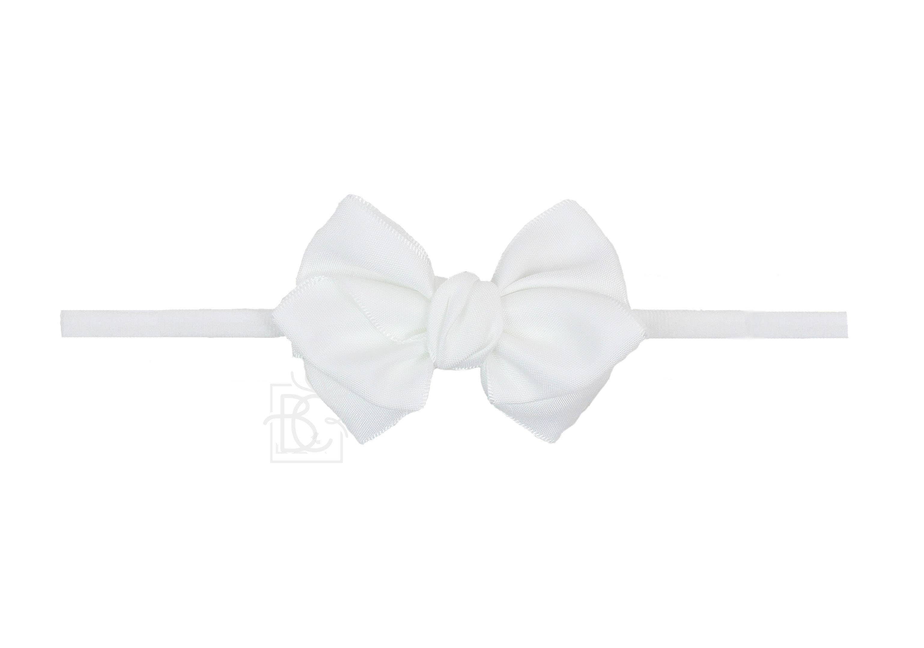 BEAUTIFUL CREATIONS: 1/4" PANTYHOSE HEADBAND W/ MINI EURO BOW