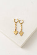 Verona Pave Huggie Drop Hoop Earrings