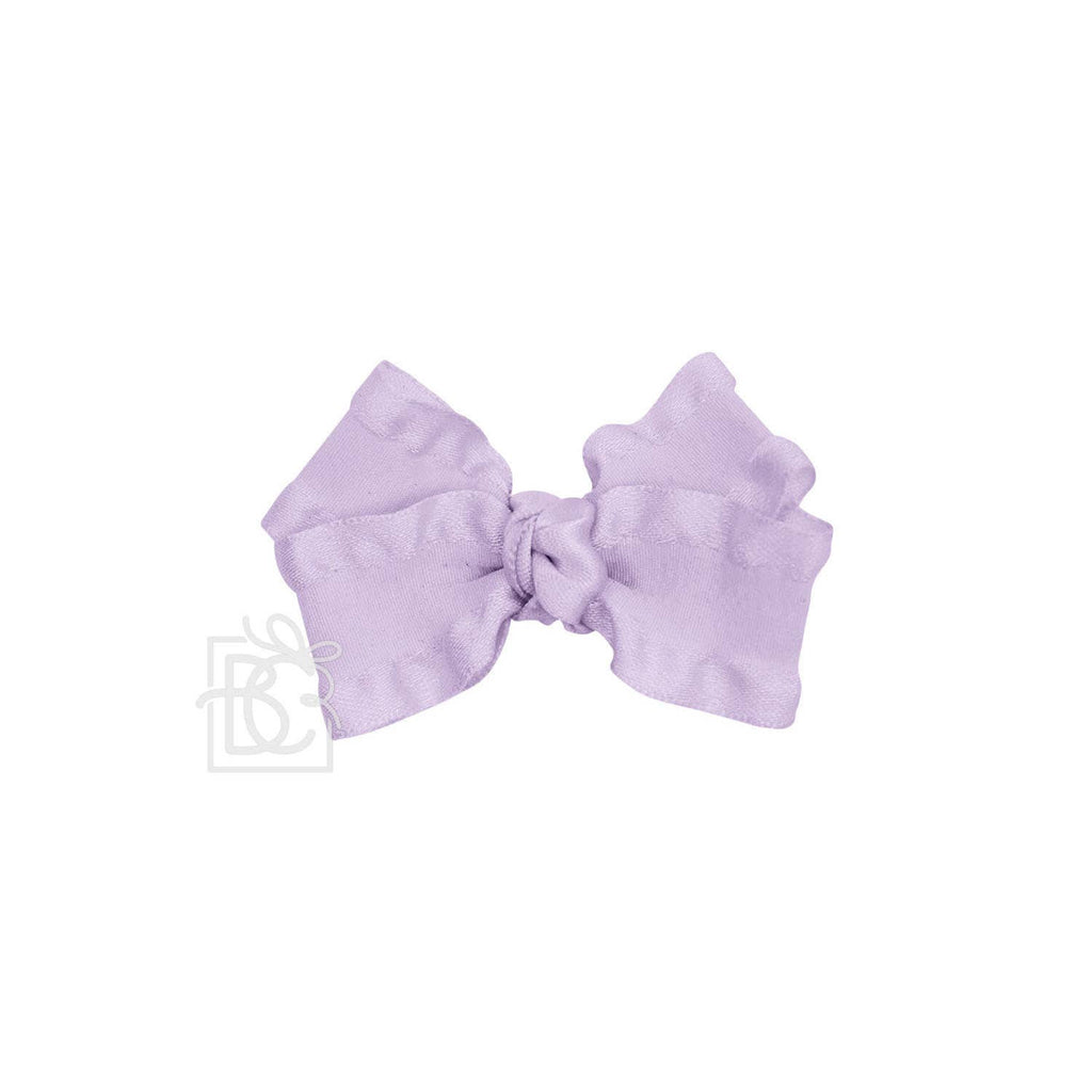 BEAUTIFUL CREATIONS: DOUBLE RUFFLE BOW ON CLIP