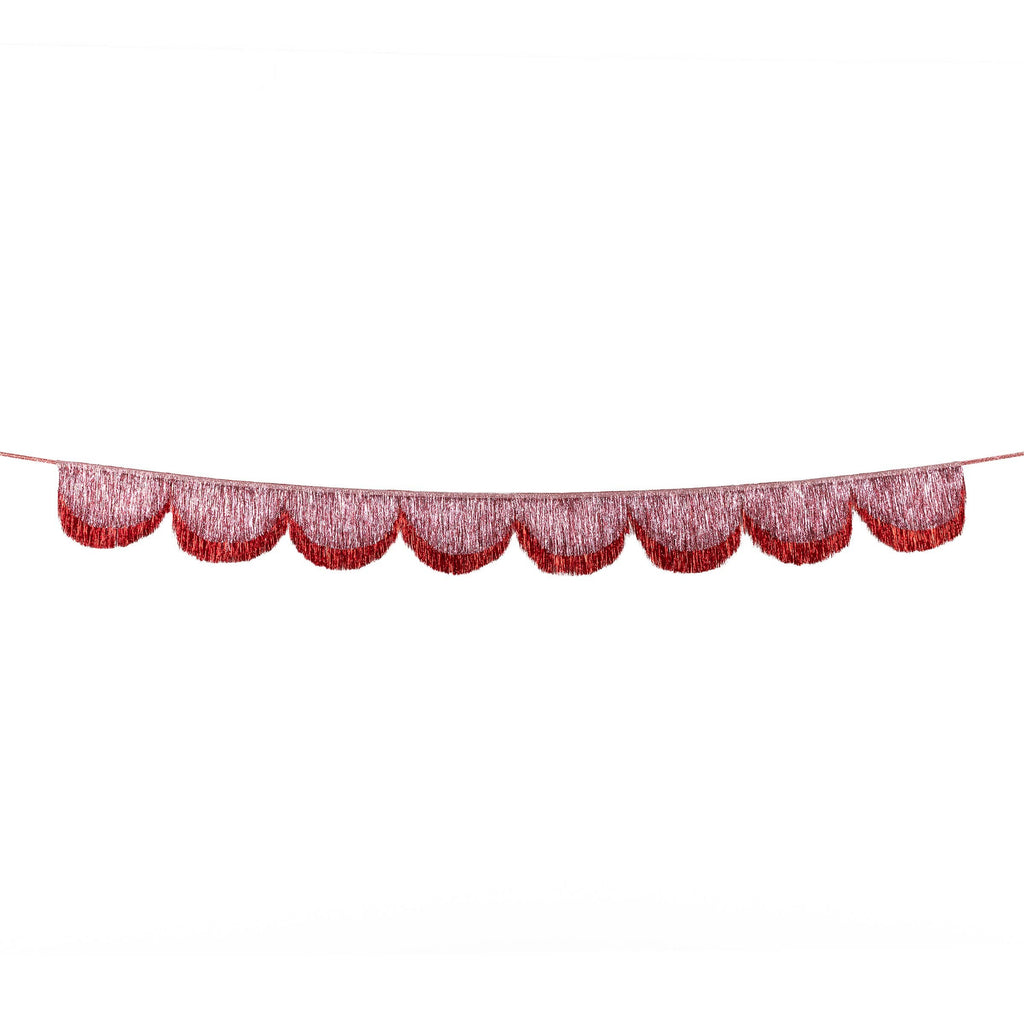 MERI MERI: Pink Tinsel Scallop Garland