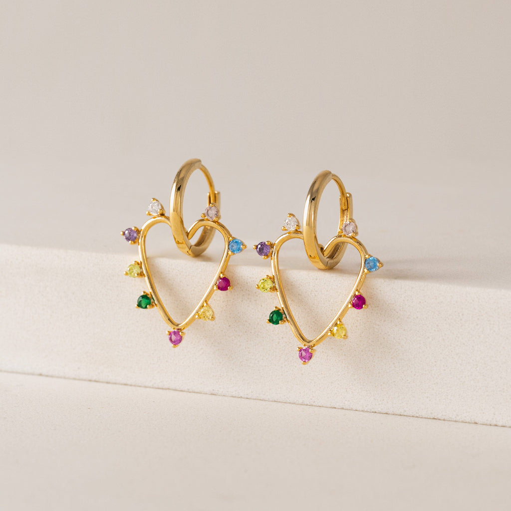 Chapel Heart Hoop Earrings