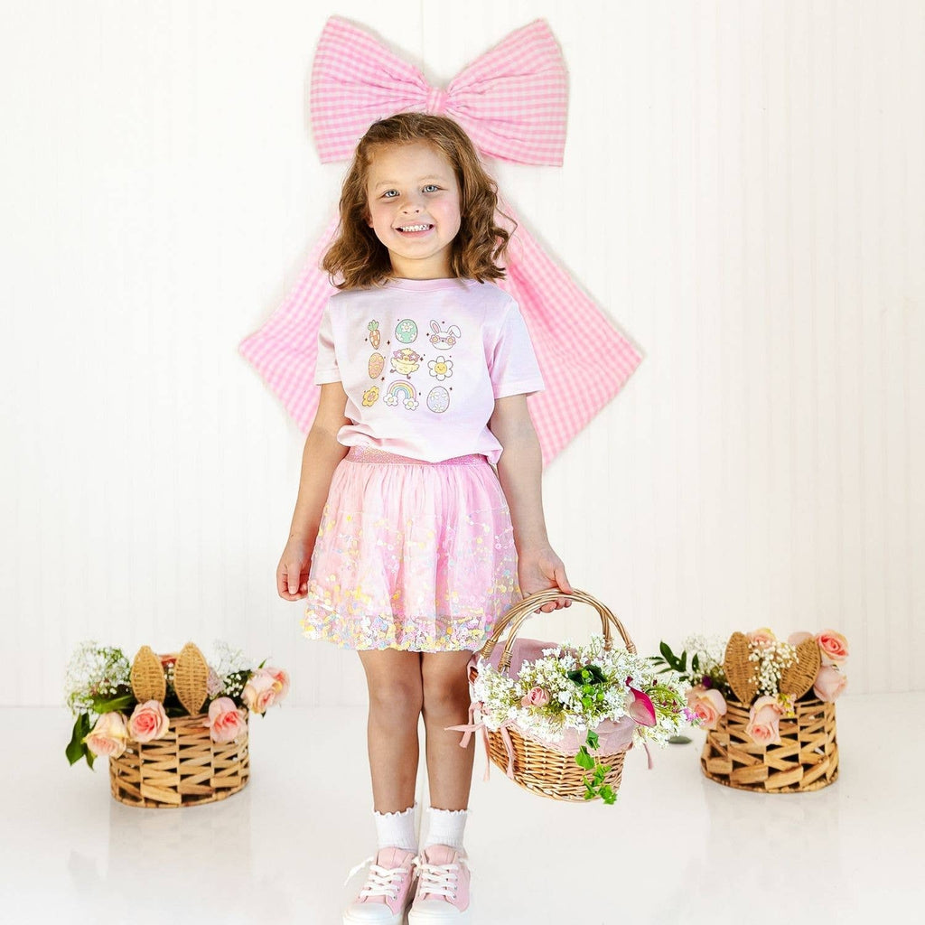 Sweet Wink: Groovy Chick Easter Short Sleeve T-Shirt - Kids Clothing