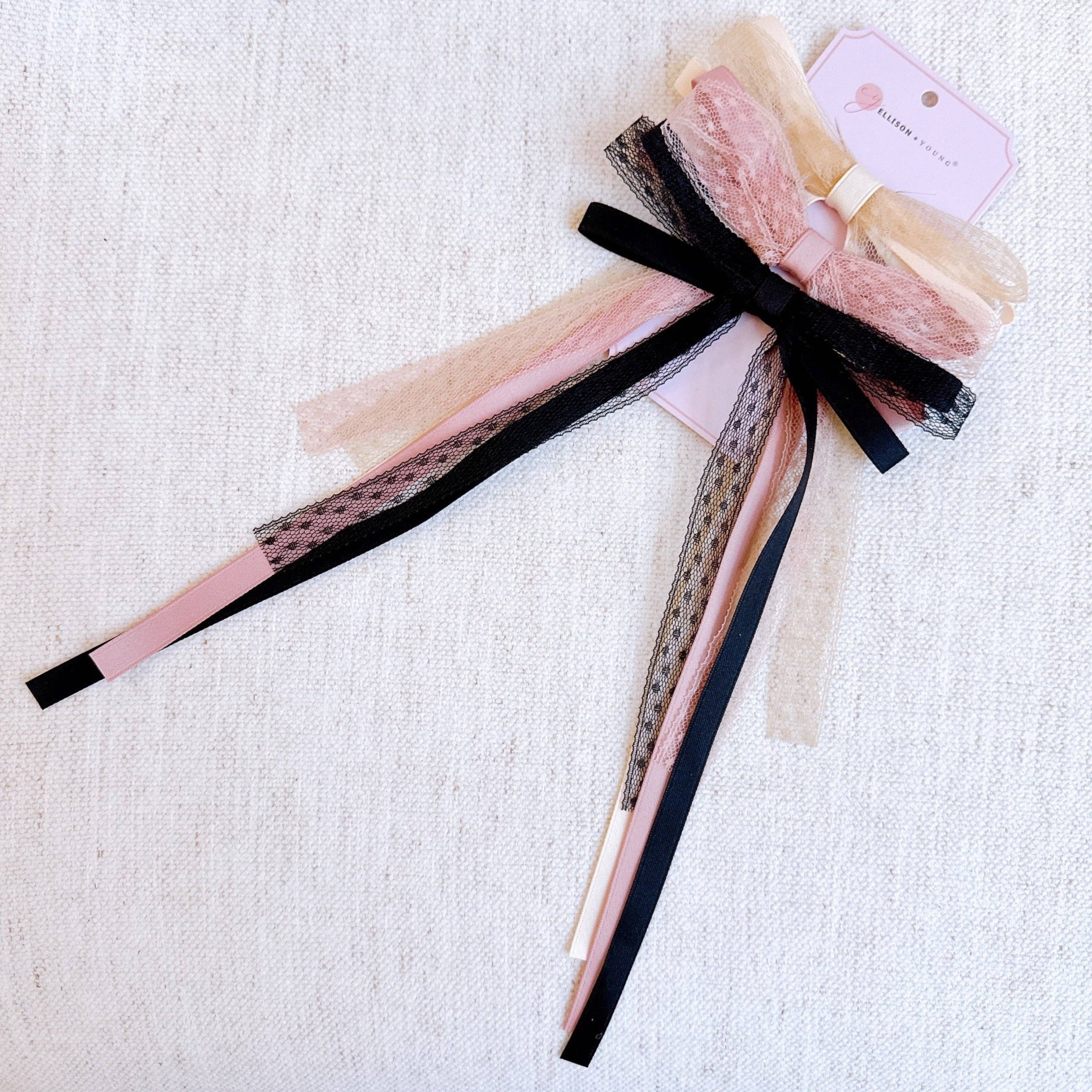 Ellison + Young : Slim Mix Lace Bow