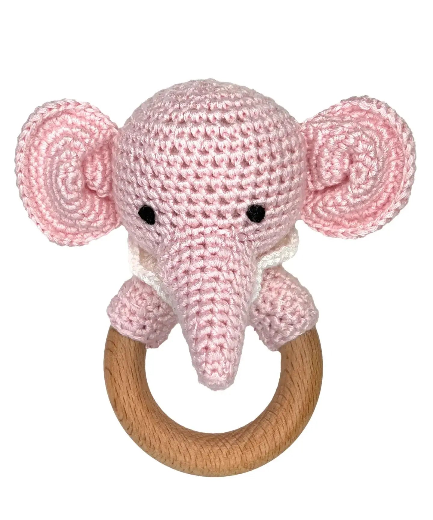 ZUBLES: CROCHET ELEPHANT RING RATTLE