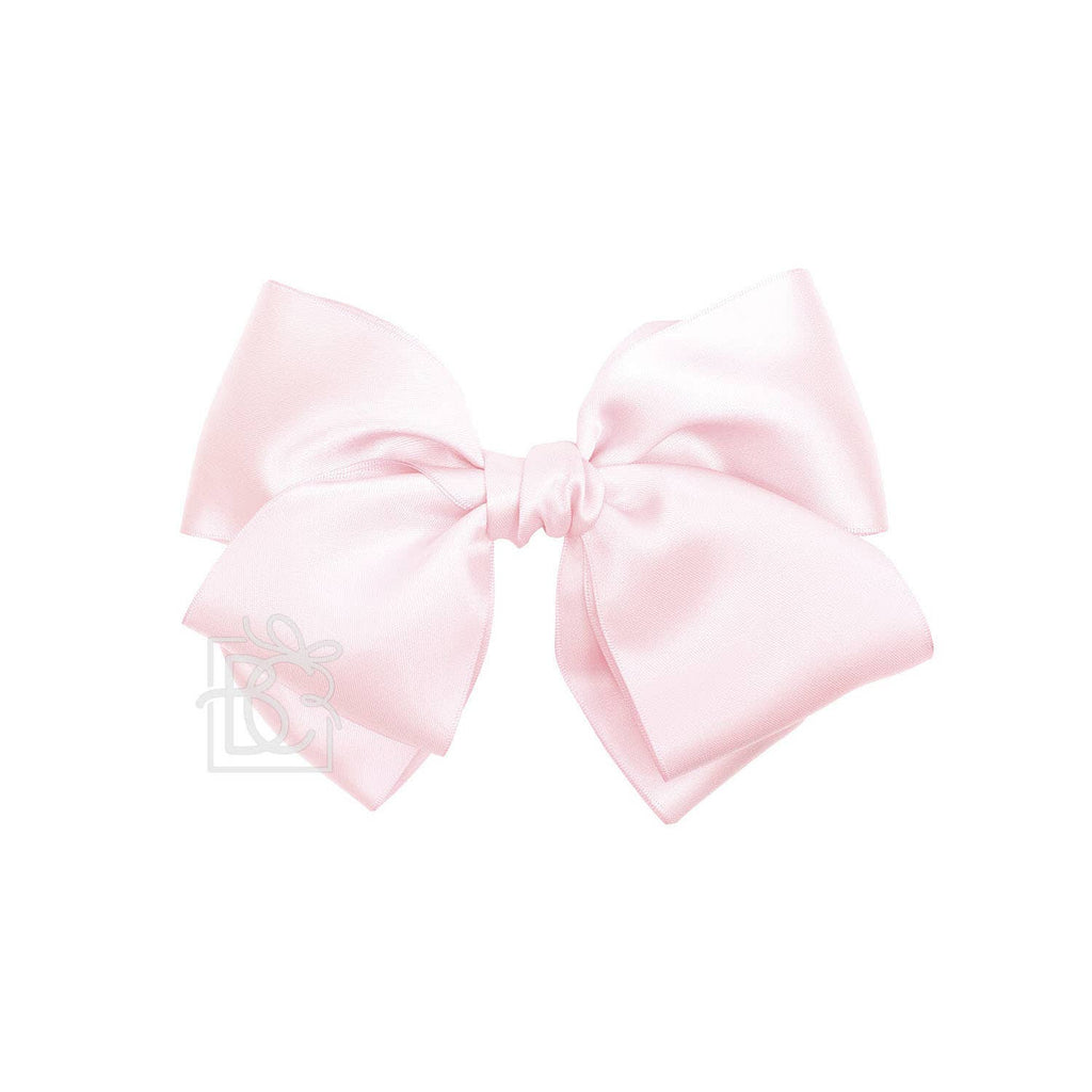 BEAUTIFUL CREATIONS: SATIN EUROPEAN BOW W/RUFFLED KNOT ON CLIP