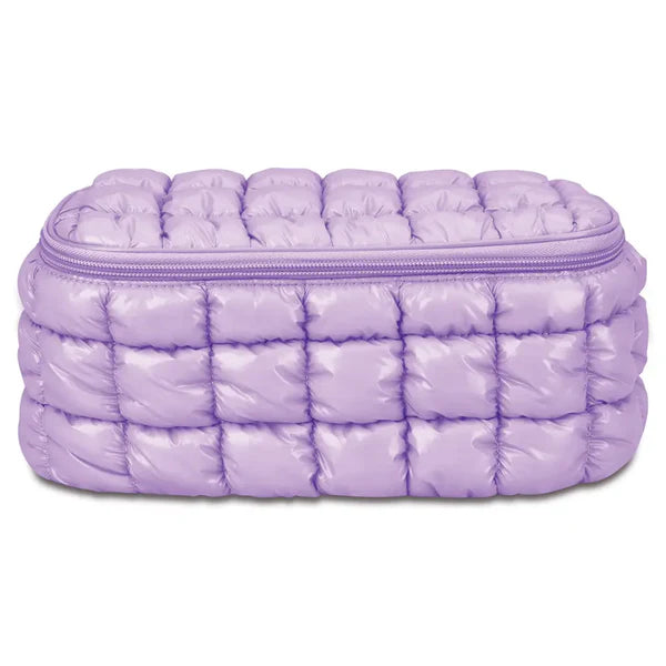 ISCREAM : LAVENDER SHINY PUFFER COSMETIC CASE