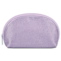ISCREAM: LAVENDER RHINESTONE OVAL COSMETIC BAG