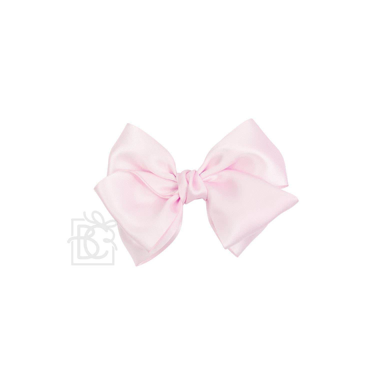 BEAUTIFUL CREATIONS: SATIN EUROPEAN BOW W/RUFFLED KNOT ON CLIP