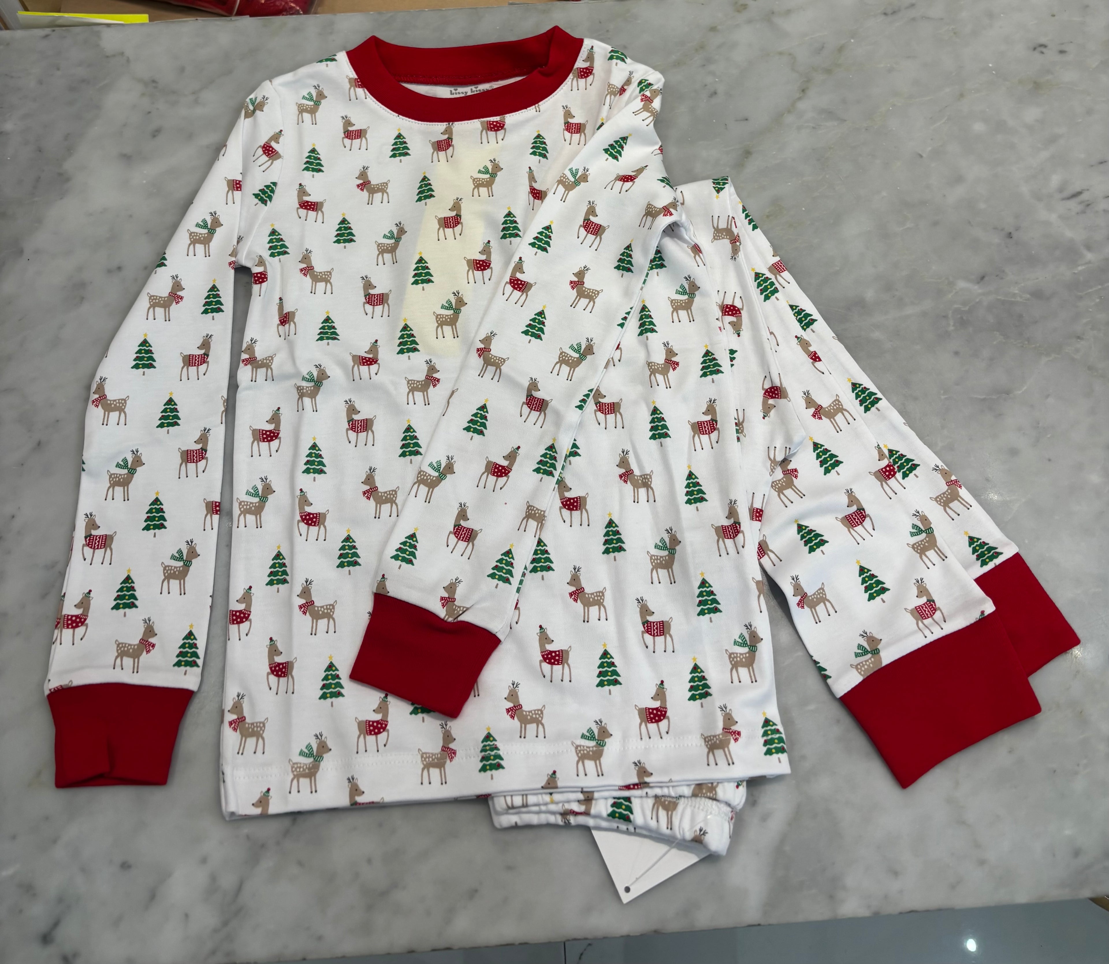 KISSY KISSY: Reindeer & Tree Pajama Set Snug