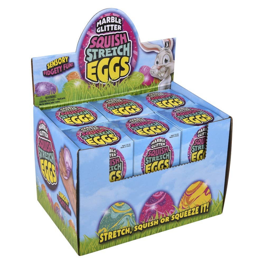 Squish And Stretch Marbleized Easter Eggs 3" - LLB Toys