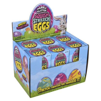 Squish And Stretch Marbleized Easter Eggs 3" - LLB Toys
