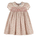 BERRY GARLAND SMOCK DRESS, RED
