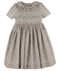 LULI&ME: FOREST FLORAL SMOCK DRESS