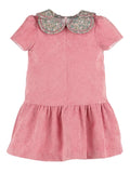LULI AND ME: CORD PETAL PRINT DRESS